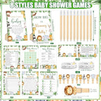 Funnymoom 426 Pcs Jungle Baby Shower Games Set, 8 Safari Animal Party - Image 3