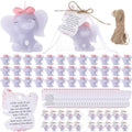 Conelist 50 Set Baby Shower Favors with Elephant Shaped Candle Favors, Thanks Cards, Organza Gift Bags Baby Shower Favors Bulk for Gender Reveal Party Guests Return Gift Boys Girls Birthday (Pink) by Conelist