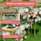 10PCS Wedding Flower Stand, 23.6Inch/60cm Gold Column Vases Rack for Baby Shower Birthday Party Decoration Garden Arbor Frame Holder for Flower Balloon Decor Road Leads - Image 5