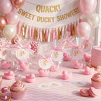 Leelosp Duck Soap Party Favors Gift with Transparent Bags and Thanks Tag for Baby Shower Guest Reveal Baptism Shower Wedding Birthday Summer Party Favor Decorations Supplies(50 Sets,Pink) - Image 5