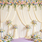 20ft x 15ft Champagne Wrinkle Free Backdrop Curtains for Wedding Party Backdrops Curtain Drapes Fabric Decorations Photo Back Drop Cloth for Baby Shower Photography Stage Reception - Image 3