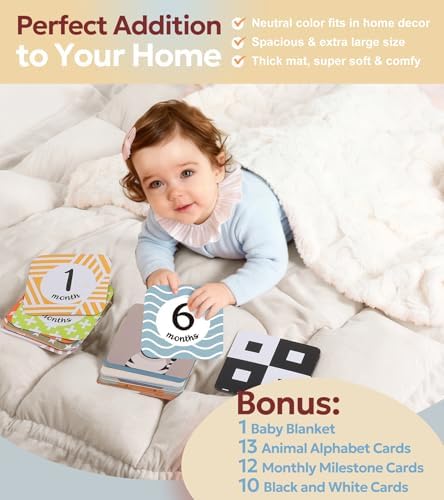 Mallify 5-in-1 Plush Baby Play Gym, Baby Play Mat, Convertible Baby Gym with Blanket and 6 Toys, Tummy time mat, Baby Activity Center from Newborn to Toddler, Baby Gym, Baby Newborn Essentials, Grey - Image 4