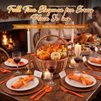 30 Set Thanksgiving Pre Rolled Silverware Fall Disposable Cutlery - Image 4