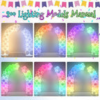 AerWo Lighted Balloon Arch Kit, Half Curved Balloon Arch Stand with Base - Image 3