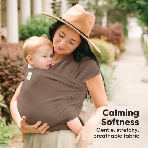 KeaBabies Baby Wrap Carrier, All in 1 Original Baby Carrier (Saddle Brown) - Image 3