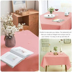 4 Pack Square Table Cloth 52x52 Inch Tablecloth Machine Washable Fabric Polyester Table Cover for Dining, Buffet Parties, Picnic, Events, Weddings Decor（Dusty Rose） - Image 5