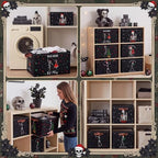 CHENGU 6 Pack Christmas Storage Bin Collapsible Christmas Skeleton Basket - Image 4
