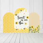 Arch Backdrop Cover Sweet As Can Bee Birthday Party Chiara Arched Stand Stretchy Fabric Covers Honeycomb Yellow Baby Shower Parties Decorations (3x5ft,GX1992) - Image 5