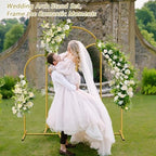 Metal Arch Backdrop Stand, Set of 3 (7.2/6.6/6ft) Wedding Arch Stand - Image 2