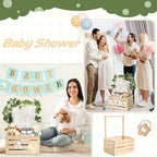 Barydat Wooden Baby Shower Crate Closet Set, Beige - Image 6