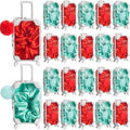 LemonRoad 60 Pcs Mini Empty Suitcase Box with Plush Keychain, Red,Green by Unknown