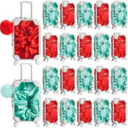 LemonRoad 60 Pcs Mini Empty Suitcase Box with Plush Keychain, Red,Green by Unknown
