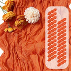 25 Pack Orange Cheesecloth Table Runner 17 x 108 Inch Gauze Table Runner Fabric Semi Sheer Cheese Cloth Table Runner Bulk for Rustic Romantic Wedding Baby Shower Table Decoration by Unknown