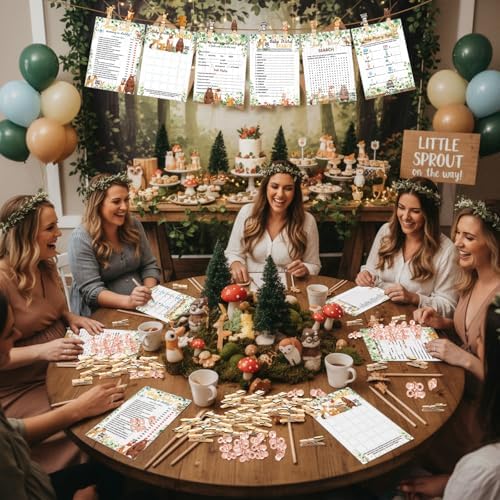 Sherr 424 Pcs Woodland Baby Shower Games Decorations, Set 8, 50 Pacifiers - Image 6