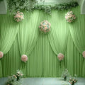 40x10ft Sage Green Backdrop Curtain Panels for Parties - Wrinkle Free Polyester Photo Curtain Backdrop Wedding Back Drop Fabric Drapes for Party Decorations Background for Photography by WishCare