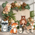 6 Pcs Large Woodland Animal Baby Shower Decoration Forest Animal Birthday Cardboard Cutouts Yard Signs for Birthday Photo Props Zoo Wild Creatures Forest Camp Jungle Party Supplies by Unknown