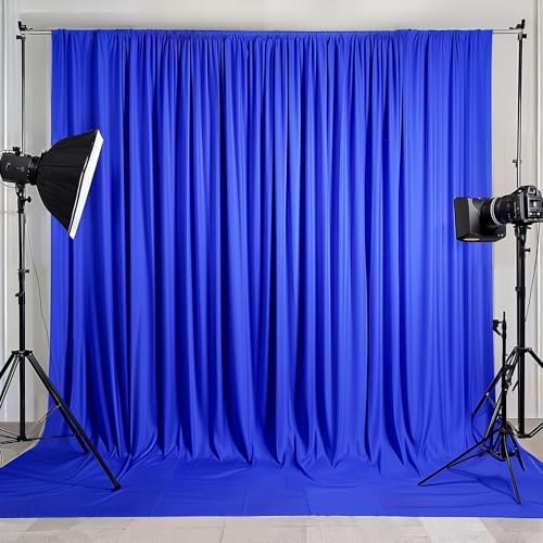 10x10ft Royal Blue Backdrop Curtains for Wedding Parties,Wrinkle Free Blue Curtains Photo Backdrop Drapes for Graduations Birthday Party Soft Fabric Photography Backgournd for Photoshoot - Image 5