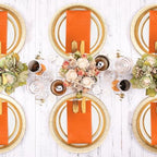 KAMMAK Napkins Disposbale 100 Pack Orange Cloth like Paper Dinner Napkins with Pocket Folded Wedding Napkin Guest Hand Towels for Party Reception, Bathroom, Kitchen, Restaurants (16.5 x 16.5 inch) - Image 5