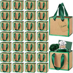 Yeaqee 50 Pcs Mini Metallic Paper Gift Bags with Handle, Kraft, Green by Yeaqee