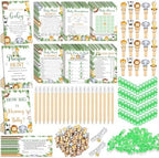 Sherr 476 Pcs Safari Baby Shower Games, 6 Sets Jungle Animal Activities by Sherr