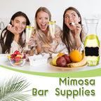 Mumufy 82 Pcs Mimosa Bar Supplies Carafes Flutes, Stylish, Colorful - Image 6