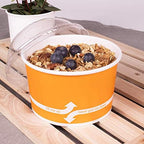 Karat [20oz - 600 ct] Paper Ice Cream Cups & Soup Bowls for Hot/ Cold Food - Ideal for Soup, Ice Cream, Gelato, Yogurt and Snacks - Orange - Image 6