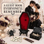 Halloween Wedding Guest Book Coffin Sign in Keepsake Frame - Image 2