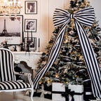 Wavwavw Giant Bow Big Wall Decor, Black,White, Polyester, Stripe - Image 3