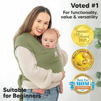 KeaBabies Baby Wrap Carrier, All in 1 Original Baby Carrier (Dusty Olive) - Image 3