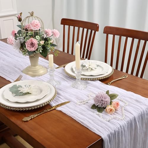 12 Pack White Cheesecloth Table Runner 10Ft 23 x 120 Inch - Image 5