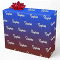 MyPupSocks Custom Birthday Gift Wrapping Paper, Personalized Gradient Deep Blue Gift Wrap Paper with Logo Funny Wrapping Paper Roll for Men Women Boys Girls Christmas Memorial 58x23 3 Rolls by MyPupSocks