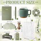 61 Pcs Baby Shower Game Prizes for Winners 6 Sets Green Wedding Bridal Shower Gifts Include Notebook Pen Hair Tie Ceramic Mugs Thank You Card Eucalyptus Leaves Party Favor Gifts for Guests - Image 2