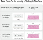 Leegleri 9ft Pink Tutu Table Skirt Tulle Curly Willow Table Skirt for Rectangle&Round Tables,Tutu Ruffle Tablecloth for Princess Girls 1st Baby Girl Birthday Party,Baby Shower Decoration,Gender Reveal - Image 6