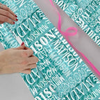 AOFUN Custom Name Text Funny Christmas Birthday Gift Designer Wrapping Paper - 5 Rolls, 58" x 23" Each - Image 4