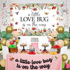 Love Bug Baby Shower Party Decorations - A Little Love Bug is On The Way Banner Backdrop Wildflower Insect Themed Honeycomb Centerpieces Hanging Swirls, for Ladybug Butterfly Gender Reveal Supplies - Image 3