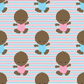 Cute Baby African American Wrapping Paper Black Gift Wrap Premium Gender Reveal Party Decoration Baby Shower Decor (12 foot x 30 inch roll), Pink, Blue by Unknown