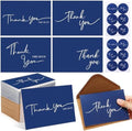 Gueevin 200 Pcs Navy Blue Thank You Cards with Envelopes and Stickers Bulk by Gueevin