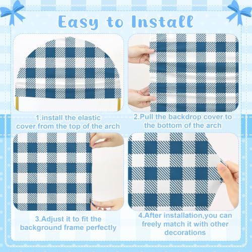 3 Pcs (6/5/4ft) Blue Jean Baby Shower Decorations Blue Jean is on the Way Decor Backdrops for Themed Baby Shower Party Gender Reveal Birthday Party Photo - Image 4