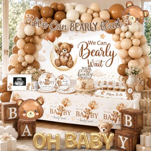 260pcs Bear Baby Shower Decorations - Image 3