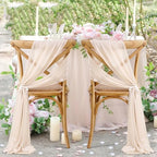 Champagne Chair Sashes Wedding Decorations: 32 Panels Champagne Church Chair Draping Fabric - Baby Shower Banquet Hotel Chairs Decor - Image 6