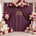 50ftx10ft Wrinkle Free Burgundy Backdrop Curtains for Parties, Silky Polyester Maroon Photo Backdrop Drapes 10 Panels 5x10ft for Wedding Birthday Baby Shower Photography Background - Image 5