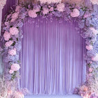 20x10ft Lavender Backdrop Curtain for Weddings, Wrinkle-Free Polyester Fabric Purple Backdrop Curtain Drapes for Birthday Party Photo Photography Decoration 5ft x 10ft,4 Panels - Image 3
