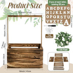 Barydat Wood Baby Shower Basket with Hanger Rack Crate Closet, Dark Walnut - Image 3