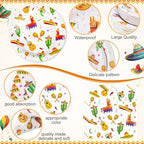 Ceenna 452 Pcs Mexican Party Decoration Supplies for 50 Guest, Mexican Plates Napkins Cups Tablecloth Cutlery Straw Fiesta Disposable Tableware for Cinco De Mayo Taco Birthday Wedding Party Decoration - Image 2