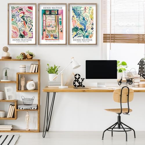 Henri Matisse Wall Art Decor Set of 3 16x11 Inch Wood Framed - Image 4