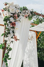 Ivory Wedding Arch Draping Fabric 30'' x 18FT Sheer Chiffon Arch Drapes - Image 6