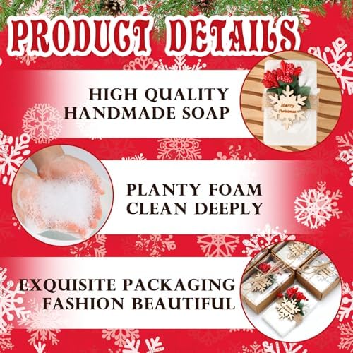 Demissle 30 Pcs Mini Scented Soap Party Favor Gifts Baby Shower Favors Handmade Flower Soap Party Favors for Guest with Thank You Tag for Wedding Bridal Shower Gender Reveal Gift(White,Trendy) - Image 3