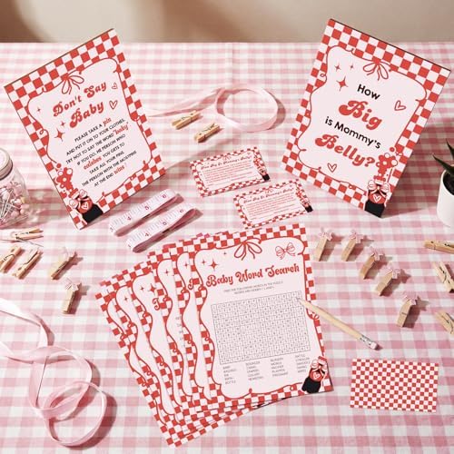Sabary 428 Pcs She's Ready to Pop Baby Shower Games Set-8 Games - Image 4
