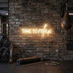TIME To relax Warm White Neon Sign for Wall Decor Led Neon Lights for Wedding Party Beauty Salon Gym Store Game Room Decorations - Image 2