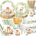 Potchen 452 Pcs Woodland Plates Napkins Party Supply, Sage Green by Potchen